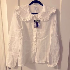 Son de Flor Nicole linen blouse
